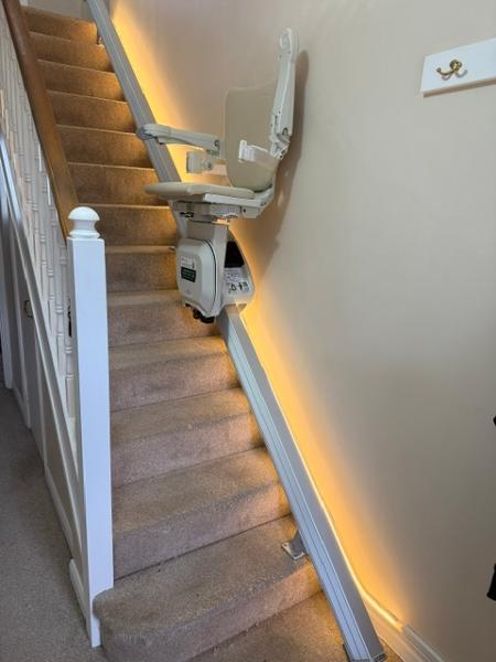 The 1100 is a great product for straight stairs.