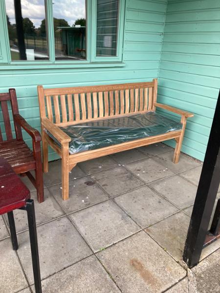 Westminster Flat Arm Teak Bench 3 Seater 1.5m