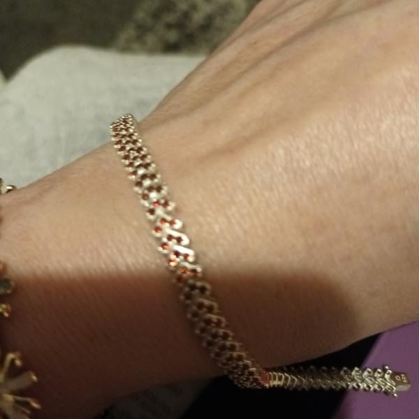 3.89cts Anthill Garnet Sterling Silver Bracelet.