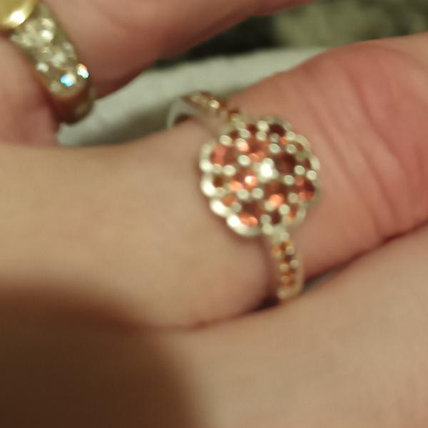 Size P to Q 0.48ct Anthill Garnet Sterling Silver Ring