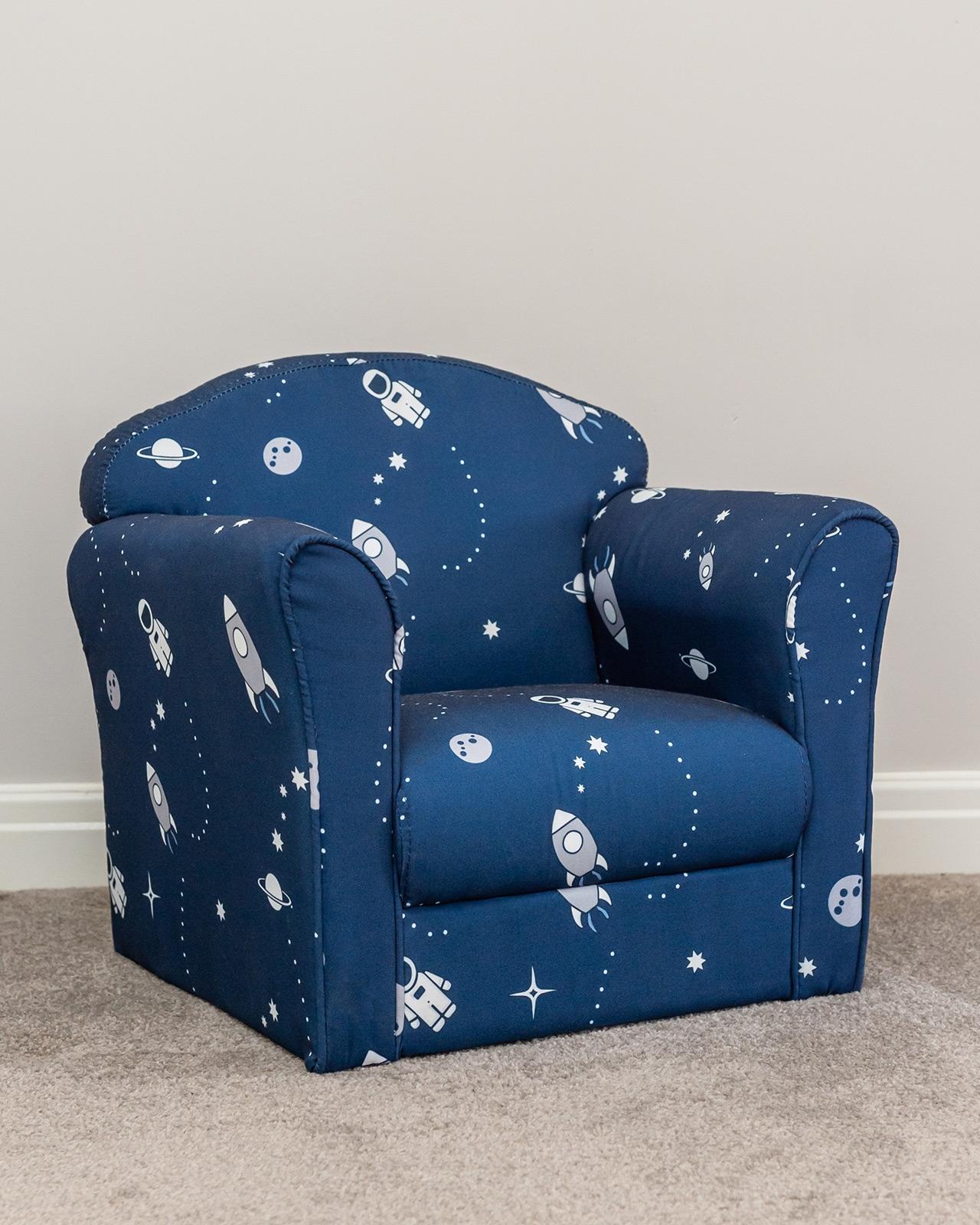 Blue-Five Star Panana Kids Upholstered Toddler Tub Sofa Chair Childrens Armchair for Playroom Kids Room Living Room