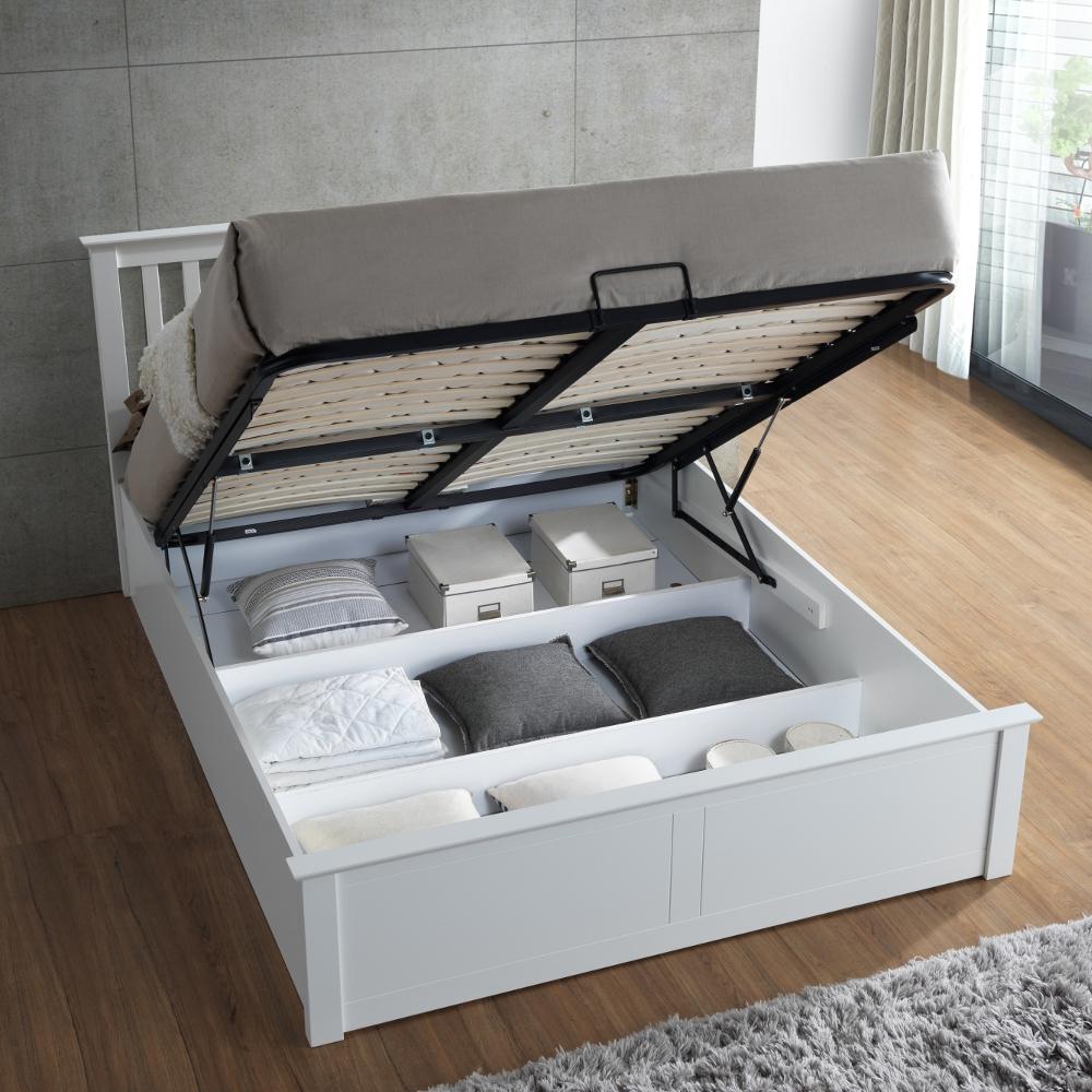 White Wooden Ottoman Bed Frame Pixels1st Com Malmo White Wooden Ottoman Bed Frame 4ft6 Double Reviews Happy