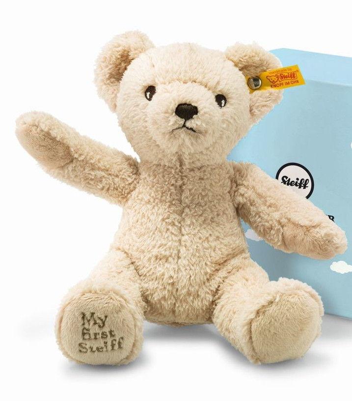Steiff 'My First Steiff' washable beige baby teddy bear in gift box EAN 664120 