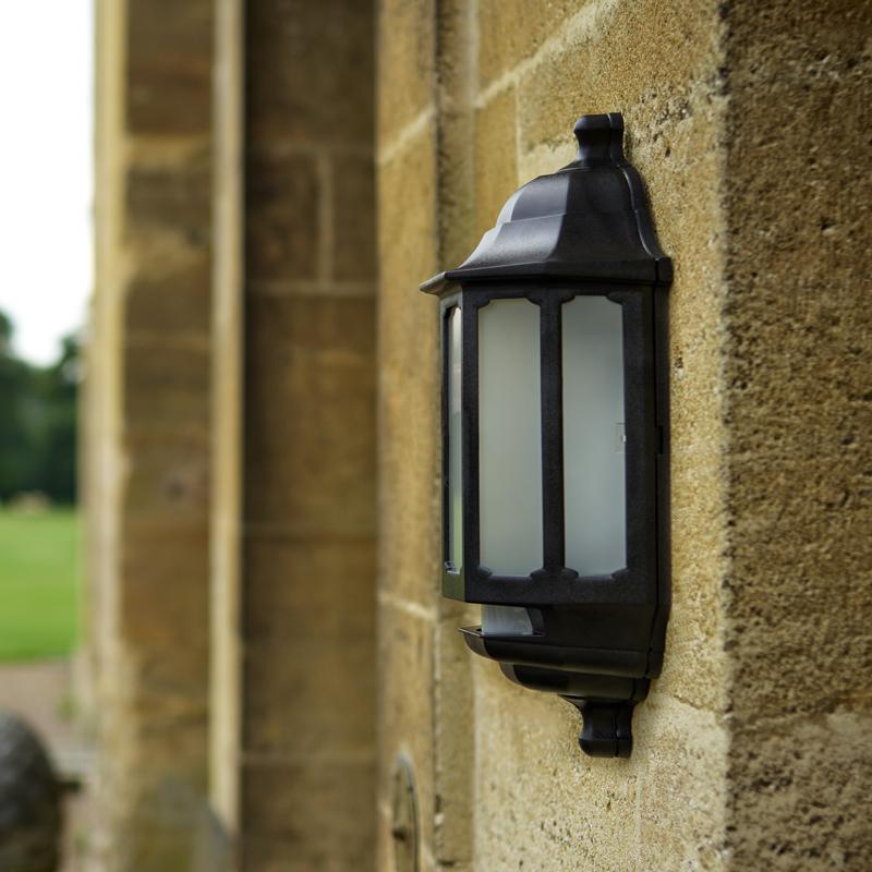 Asd Led Half Lantern Outdoor Wall Light With Dusk To Dawn Sensor Asd Hi Lo Coach Led Half Lantern Outdoor Wall Light With Dusk To